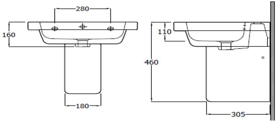 Synergy Marbella Half Pedestal SY-MARB03