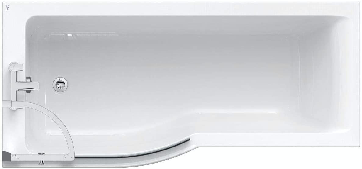 Ideal Standard E108101 Concept Air 170cm x 80cm Idealform Left Hand Shower Bath with No Taphole