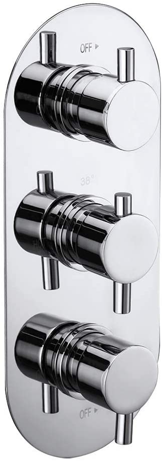 Synergy Triple Concealed Chrome Oval 3 Way Diverter Shower Valve
