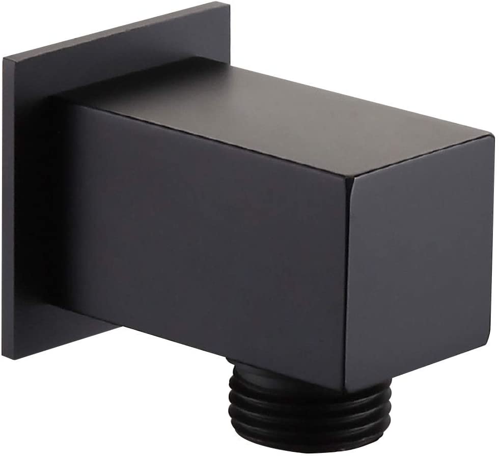 Synergy Square Black Outlet Elbow