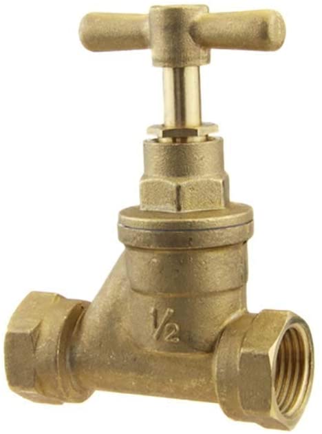 ARLEY 121-20 3/4in MATT Brass Female x Female Stopcock