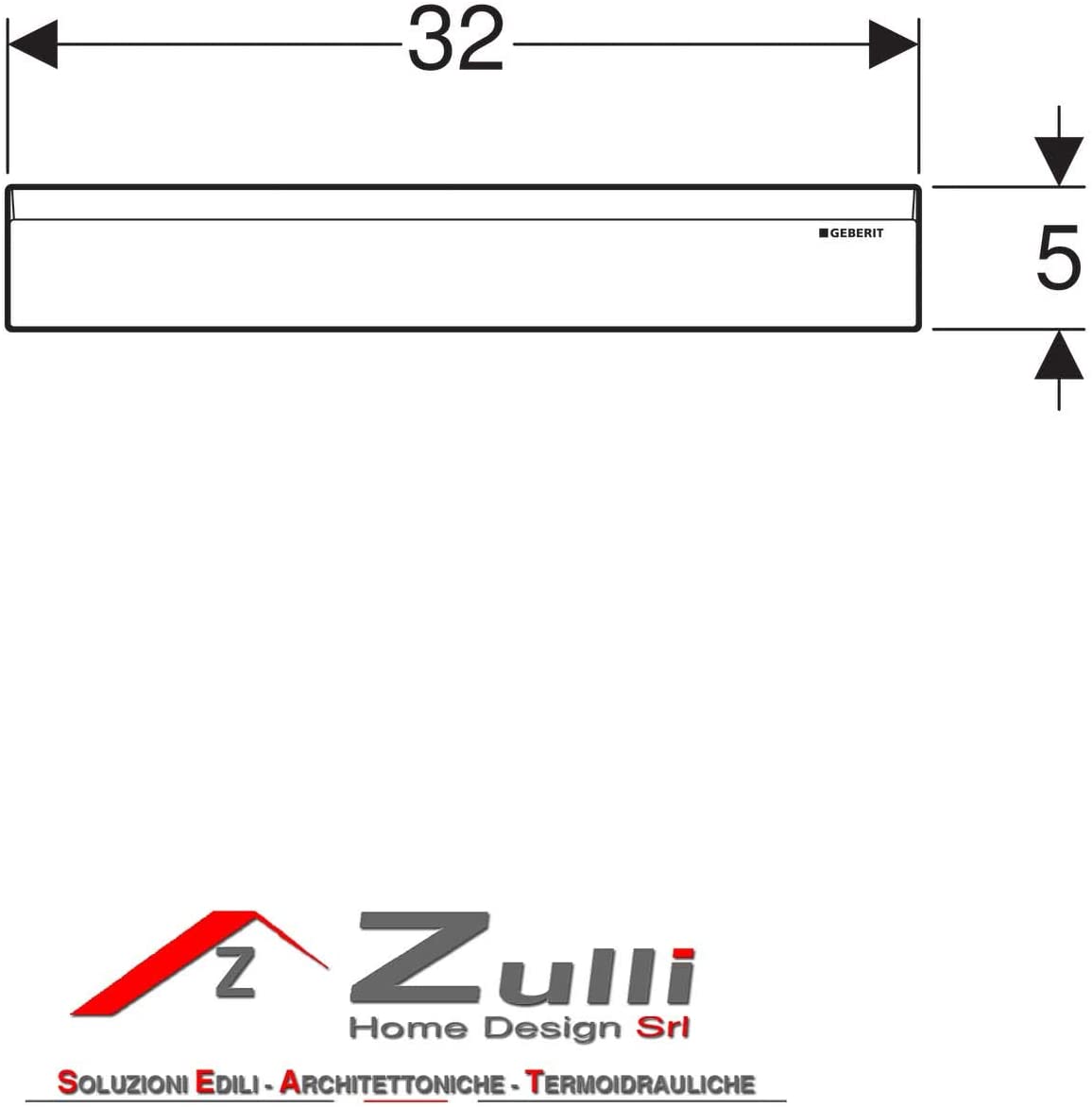 Geberit Wall Faceplate for Siphon Geberit, Plastic (154.335.11.1)