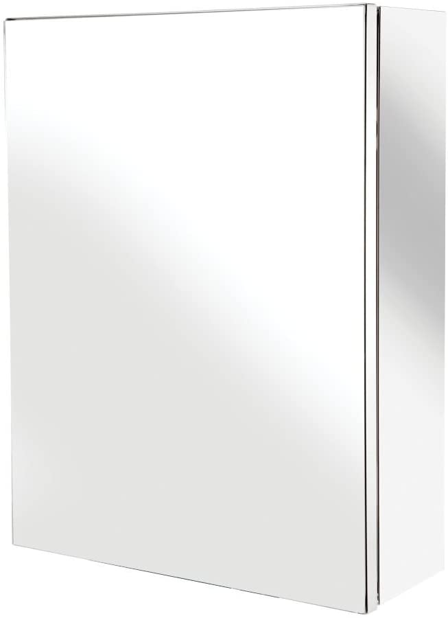 Croydex Avon Single-Door Bathroom Cabinet Stainless Steel 300 x 120 x 400mm