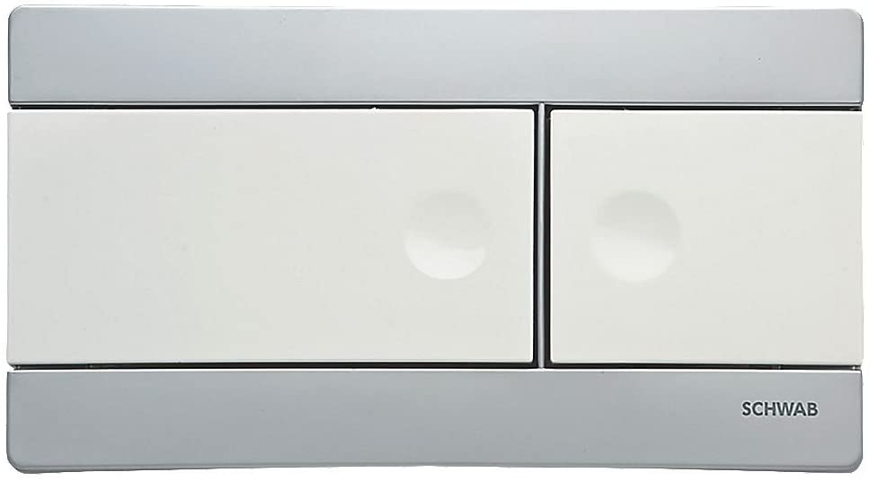 Fluidmaster Schwab Line 360159 Dual-Flush Flushing Plate Matt/Gloss Chrome