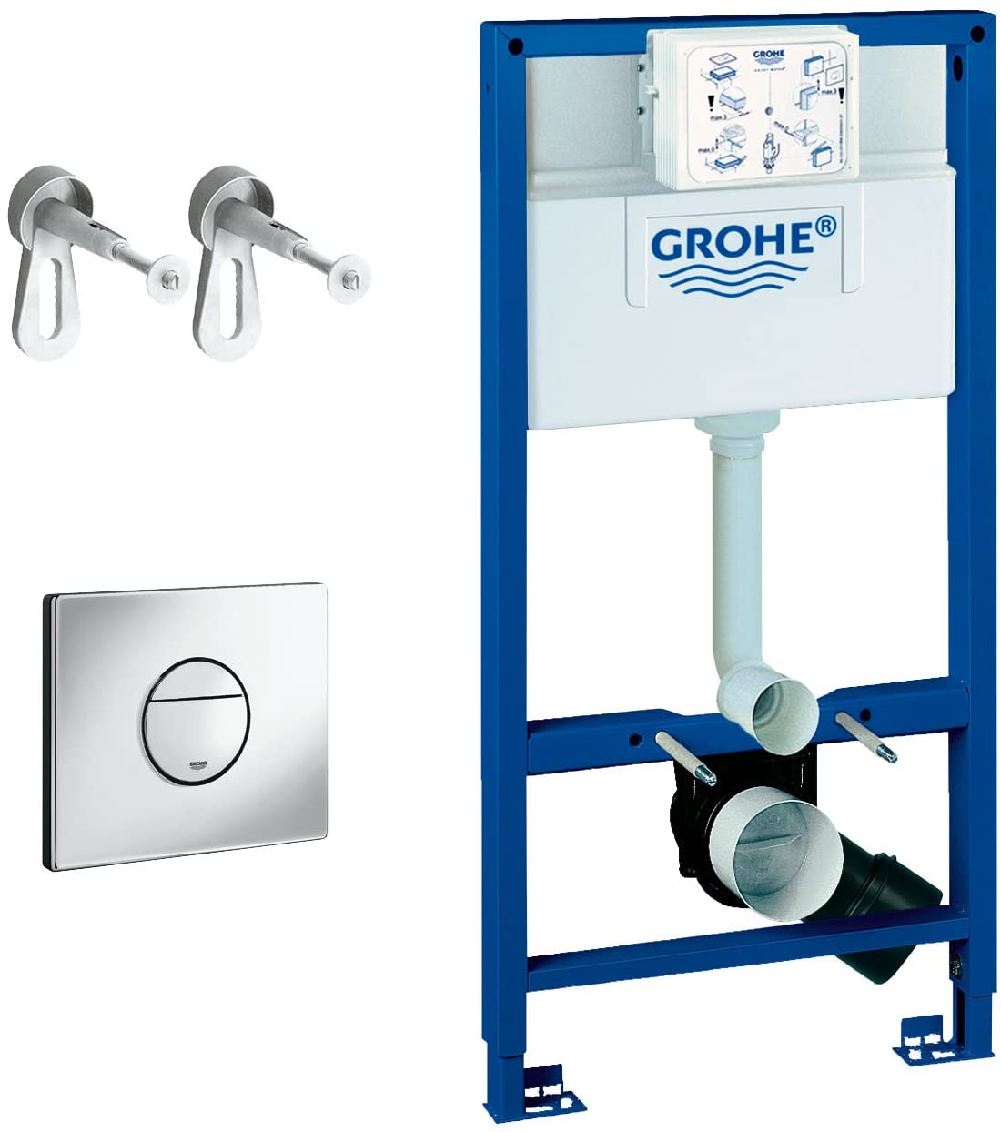 Grohe 118599 Rapid SL Set for WC with Flush Cistern 6 Litre 3-in-1