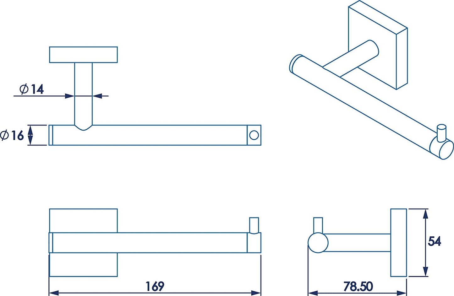 Croydex Flexi-Fix Chester Toilet Roll Holder