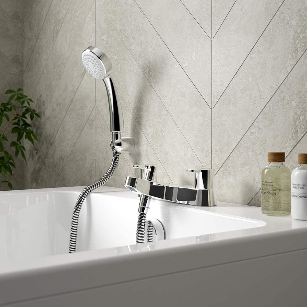 Ideal Standard B1152AA Calista Dual Control Two Hole Bath Shower Mixer, Chrome
