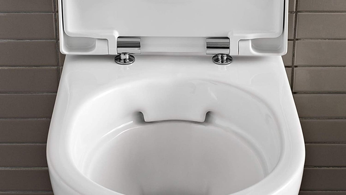 Keramag Acanto Washdown WC 500602, Rimless, 4.5/6L, Floor-Standing, Colour: White, with KeraTect