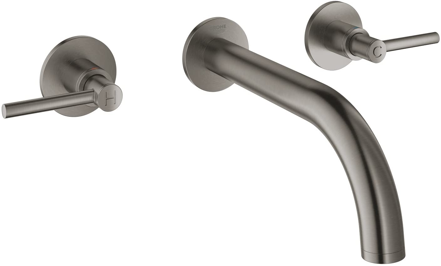 Grohe Atrio 20169AL3åÊ| Bathroom 3åÊTap Hole Basin Sink Mixer Tap DN 15åÊBrushed Hard Graphite