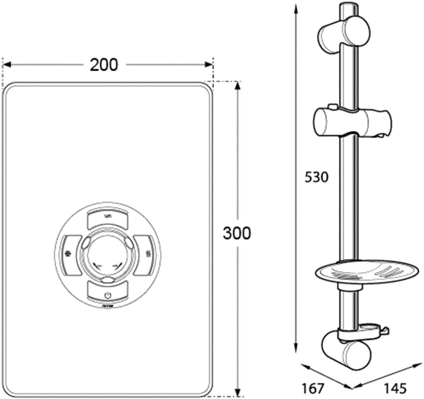 Triton Aspirante 9.5kw Electric Shower - Gloss White