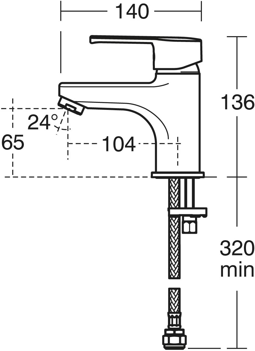 Ideal Standard B1149AA Calista Single Lever one Hole Basin Mixer, Chrome