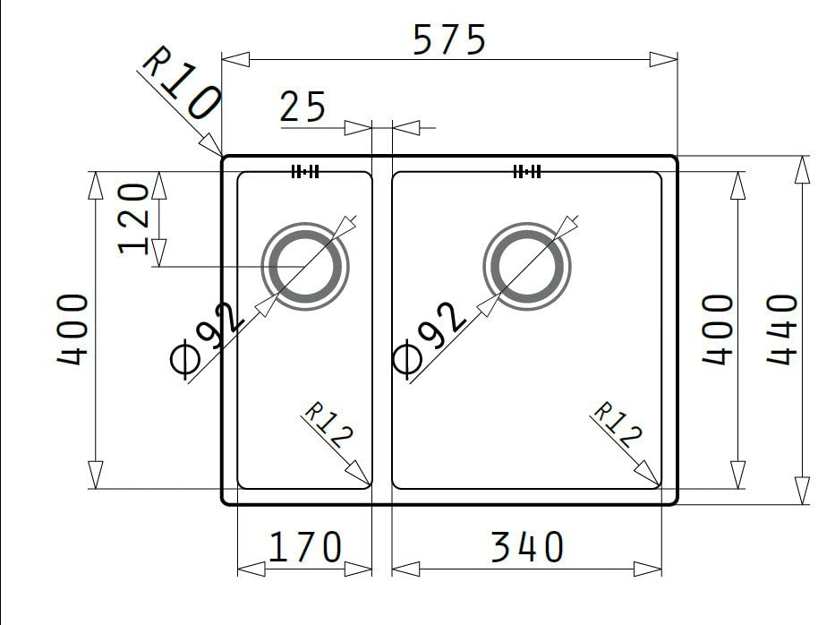 Pyramis 101030701 Stainless Steel Kitchen Sink with One and Half Bowl from Astris, Grey, 57.5 x 44 cm 1 1/2B Right