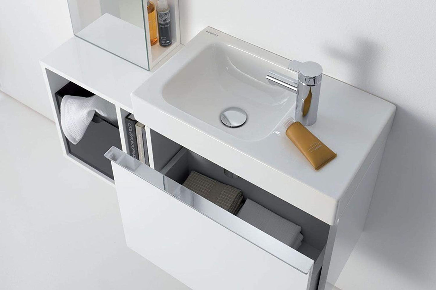Keramag Handwaschbecken iCon, Hahnloch links 38x28cm weiÌÎ̪(alpin)