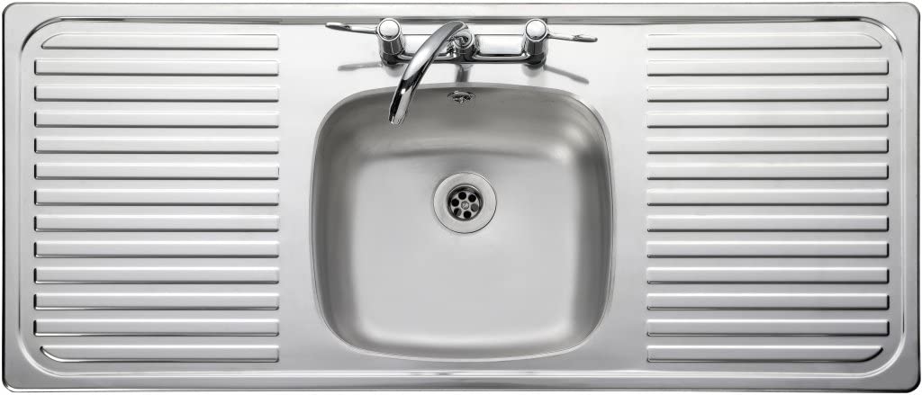 Leisure LR116052/NC Flush-Mounted Sink Rectangular, Stainless Steel, 1 Bowls, Rectangular