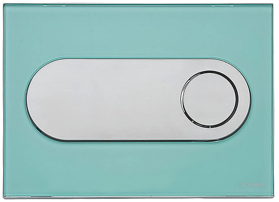Fluidmaster Schwab Circle 15323 Dual-Flush Flushing Plate Mint Green