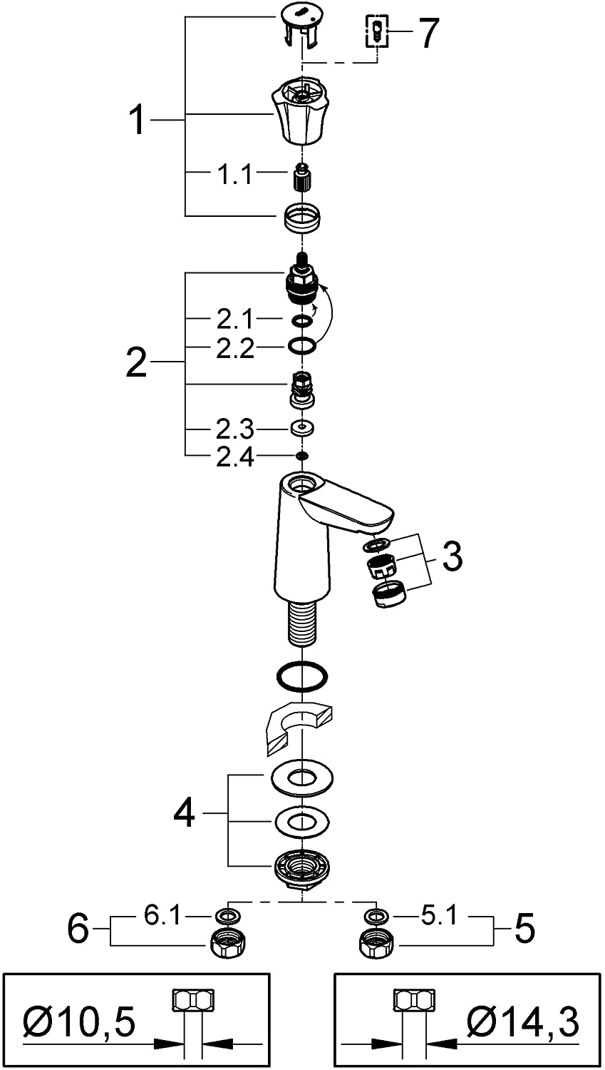 Grohe Costa Tap Basin 20186001í«ÌÎ_(Import Germany)