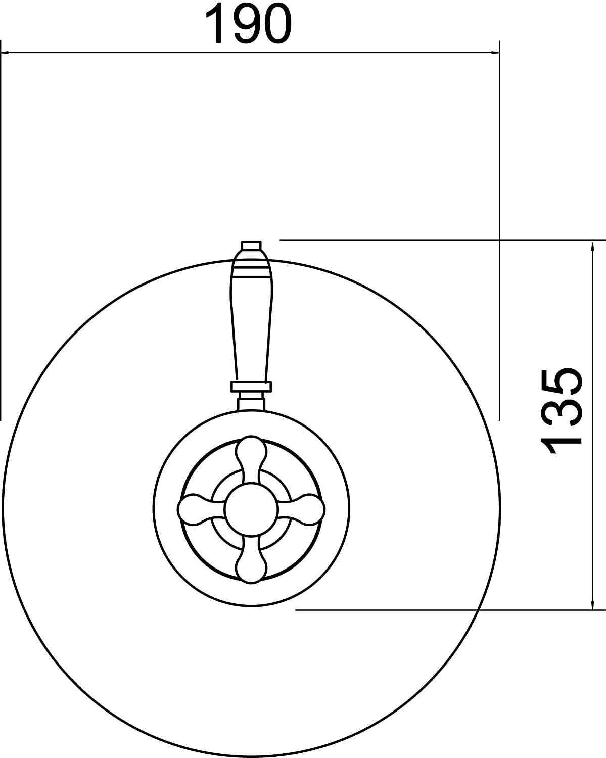 Trisen Aston TSV102 Chrome Concealed Traditional Shower Mixer Valve