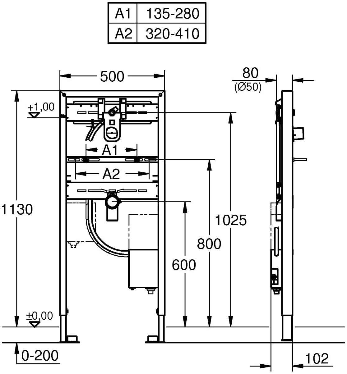 Grohe Rapid SL Basin 38748002 Mounting Frame for Blue (German Import)