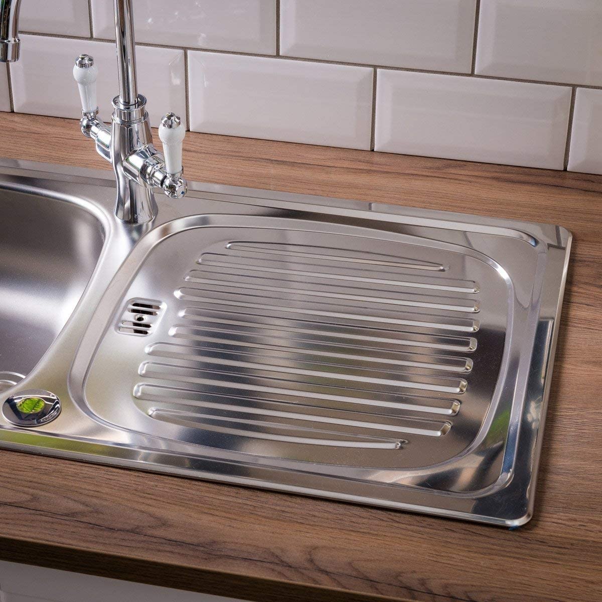 Leisure Euroline EL860NC 860 x 435mm Single Bowl Compact Kitchen Sink - Stainless Steel