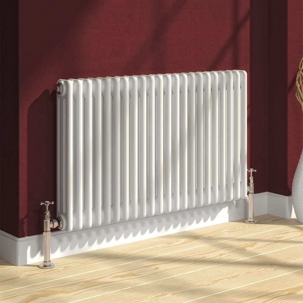Reina Colona 2 Column Horizontal Radiator 600 x 1190mm White