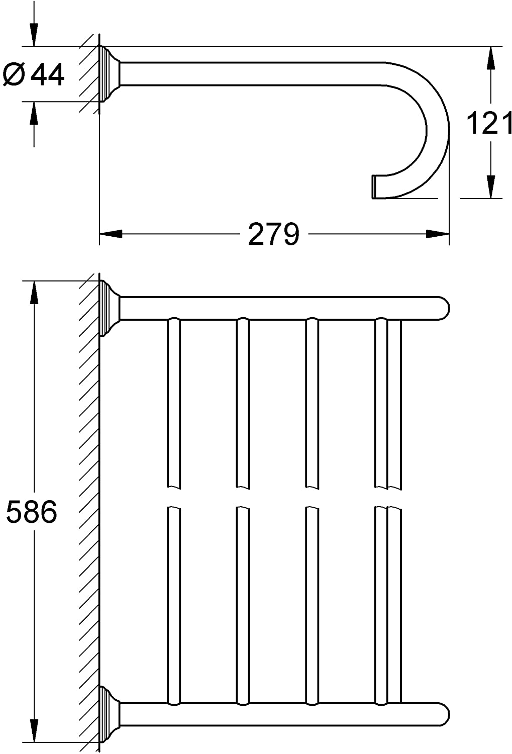 Grohe Essentials Authentic Multi Towel HolderåʉÛÒåÊPack of 1åÊ40660001
