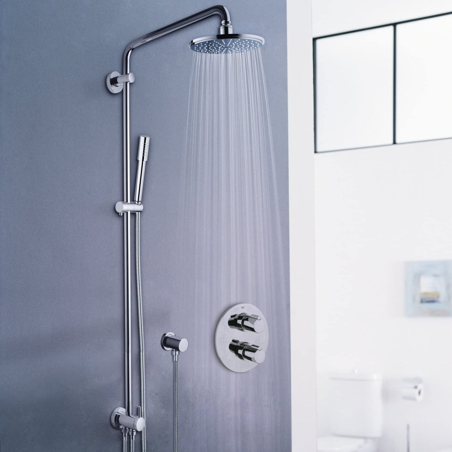 GROHE Rainshower 210 Shower System with Thermostat and Bath Spout