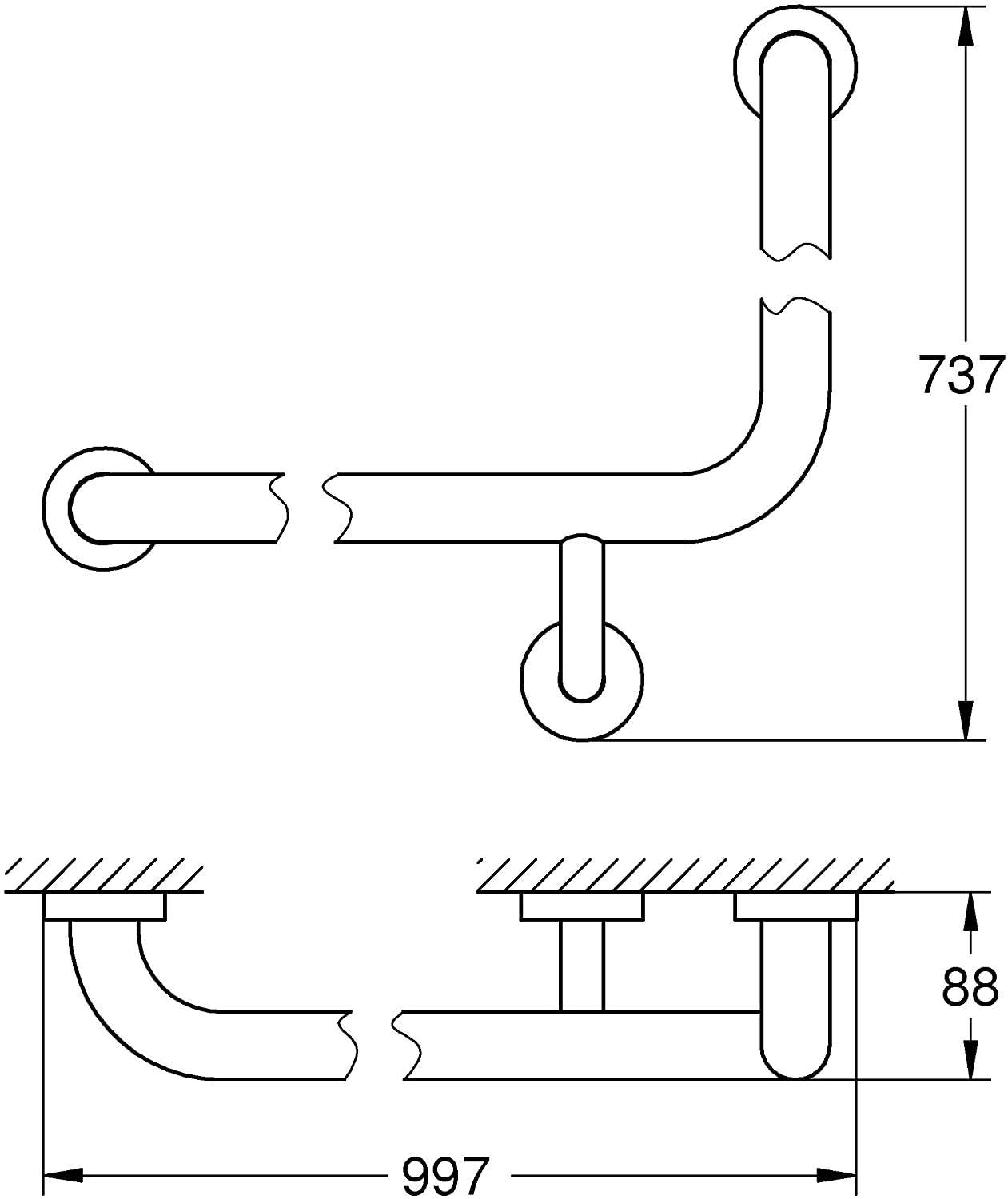 Grohe 40797001 Bath Handle (1åÊPack)
