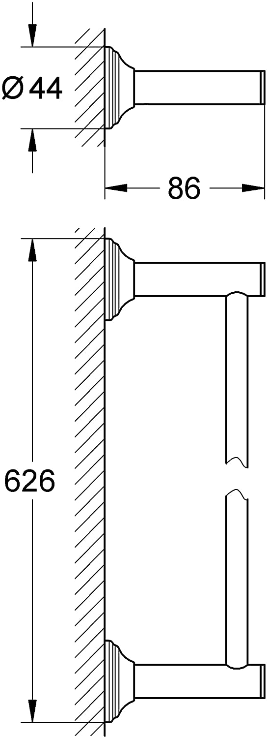 Grohe Essentials Authentic Bath Towel Holder (Pack of 1) 40653EN1