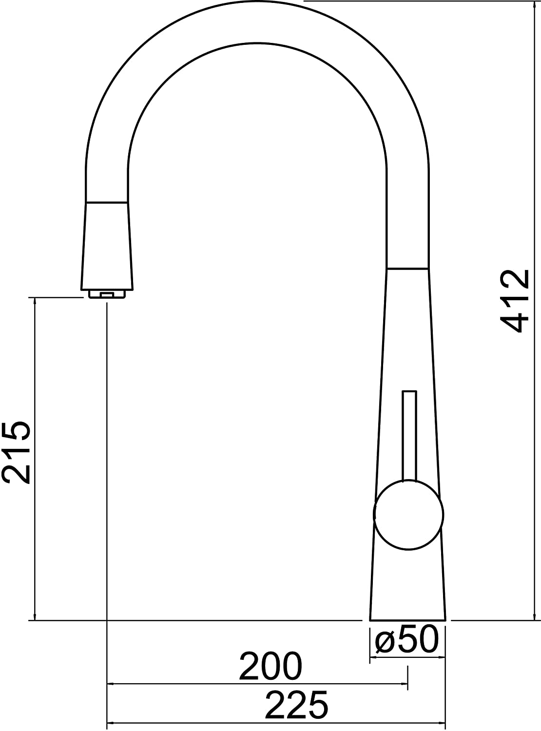 Trisen Jema TK009 Pull Out Spout Single Lever Kitchen Sink Mixer