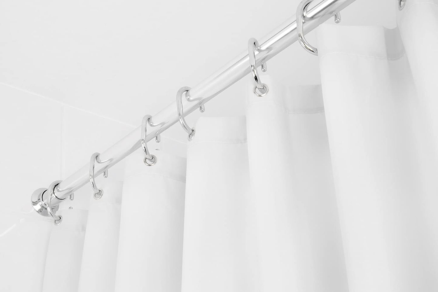 Croydex Stripe Water-Resistant Textile Curtain