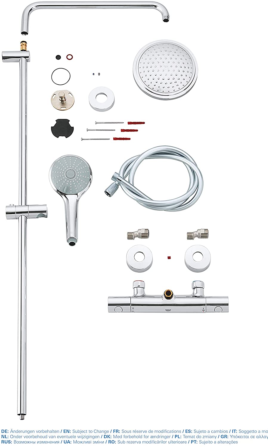 GROHE 27296001 Euphoria System 180 Shower System with Thermostat