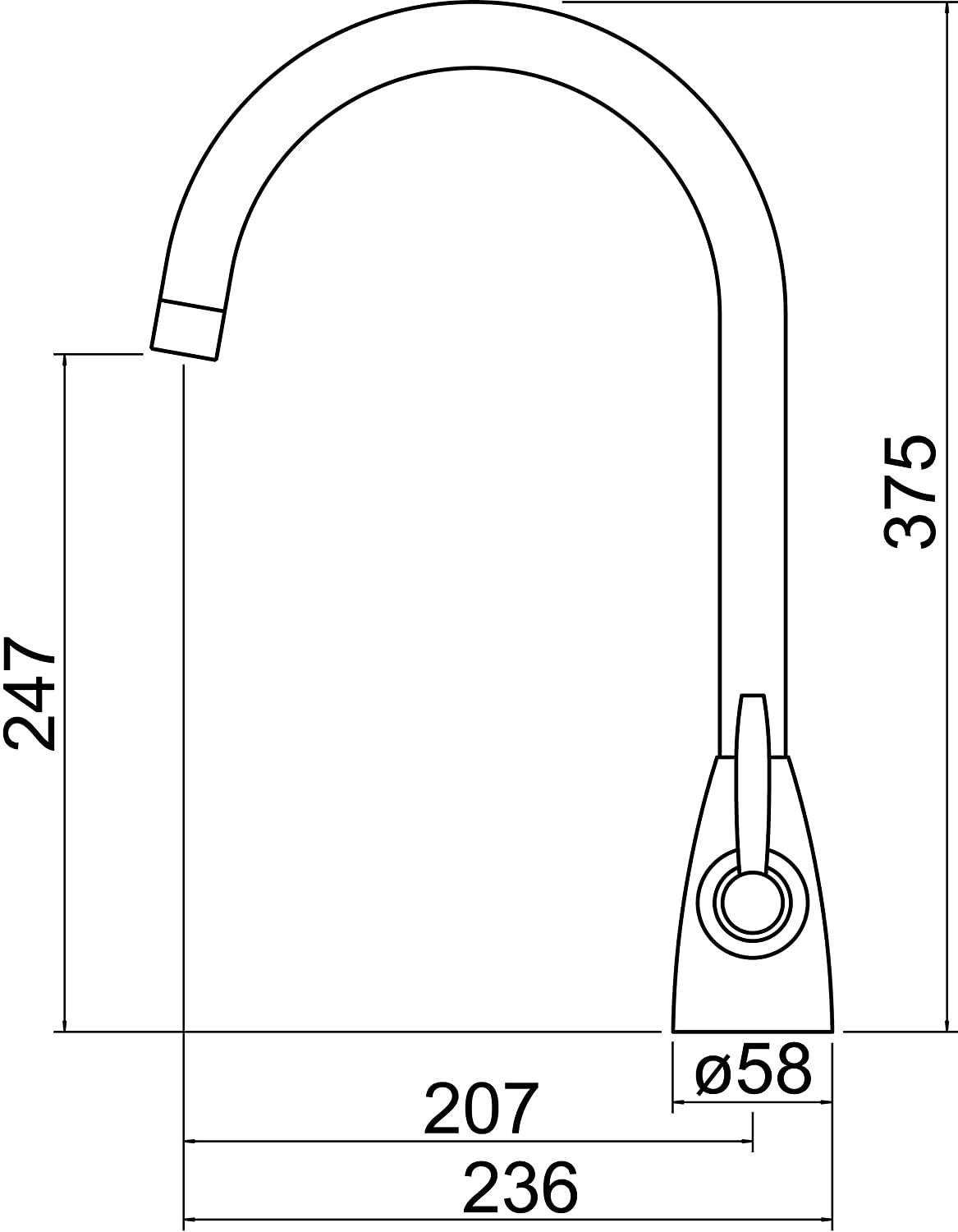 Trisen Roune TK015 Two Handle Kitchen Sink Mixer