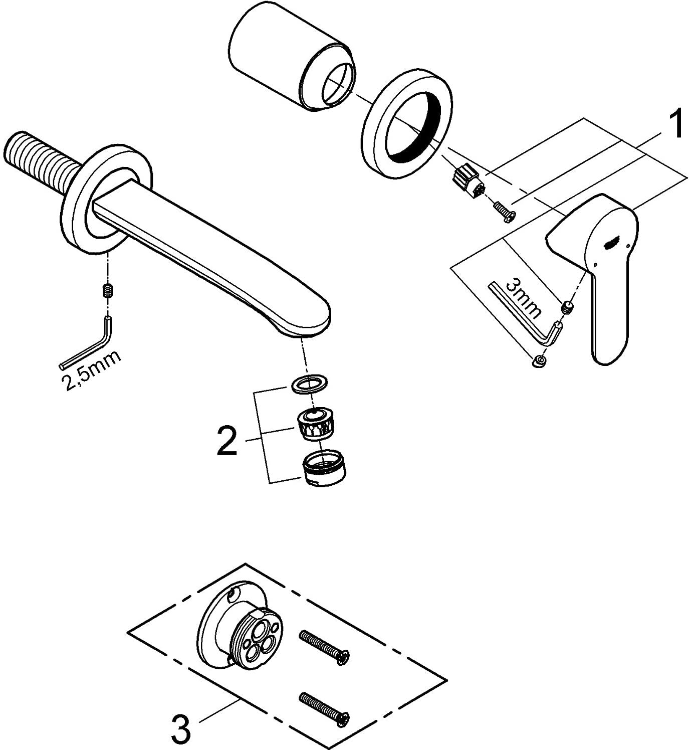 GROHE 19571002 | Eurostyle Cosmopolitan Basin Tap