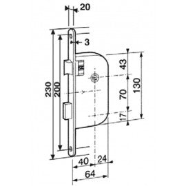 Bricard NF, Door Latch & Lock - Standard Handing - White (Product Code: 01020094)