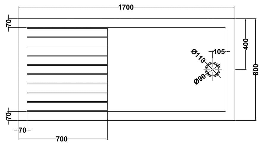 Rectangular Walk-in Shower Tray (Various sizes)