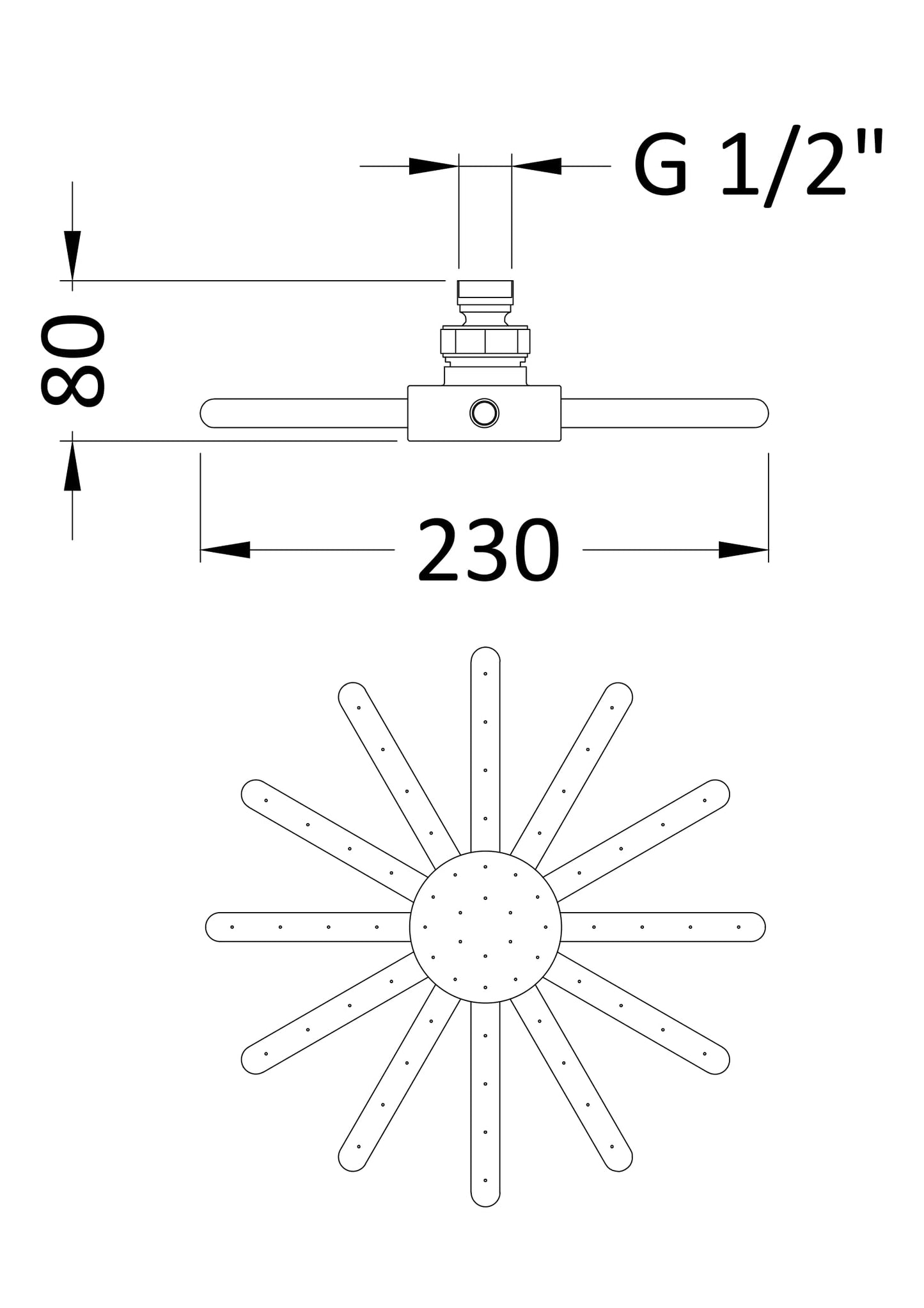 Hudson Reed Fixed Head