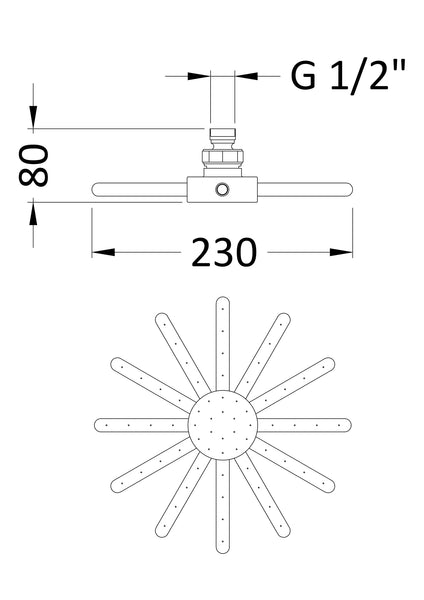 Hudson Reed Fixed Head