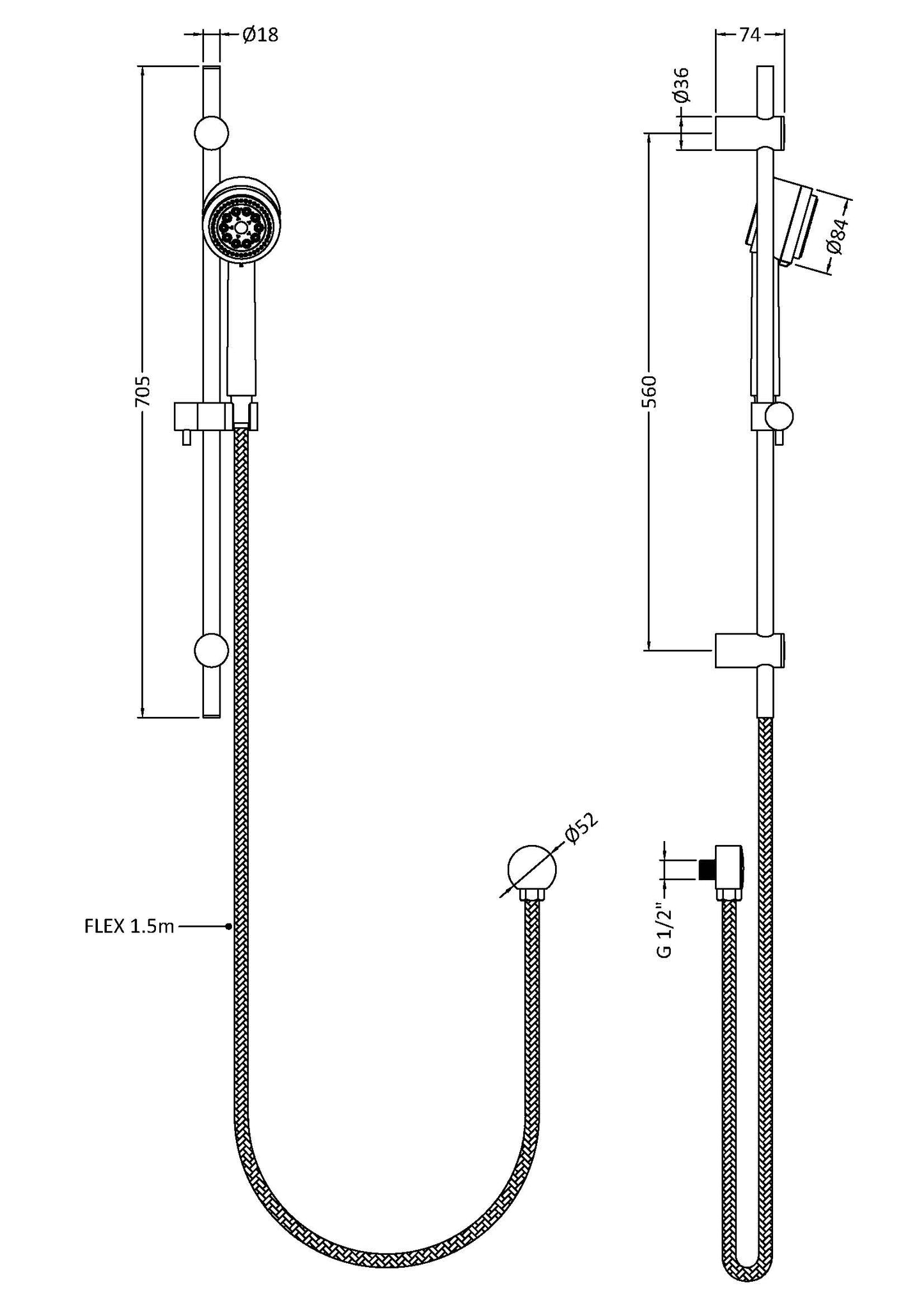 Hudson Reed Linear Slide Rail Kits