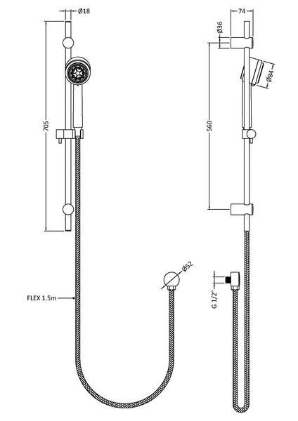 Hudson Reed Linear Slide Rail Kits