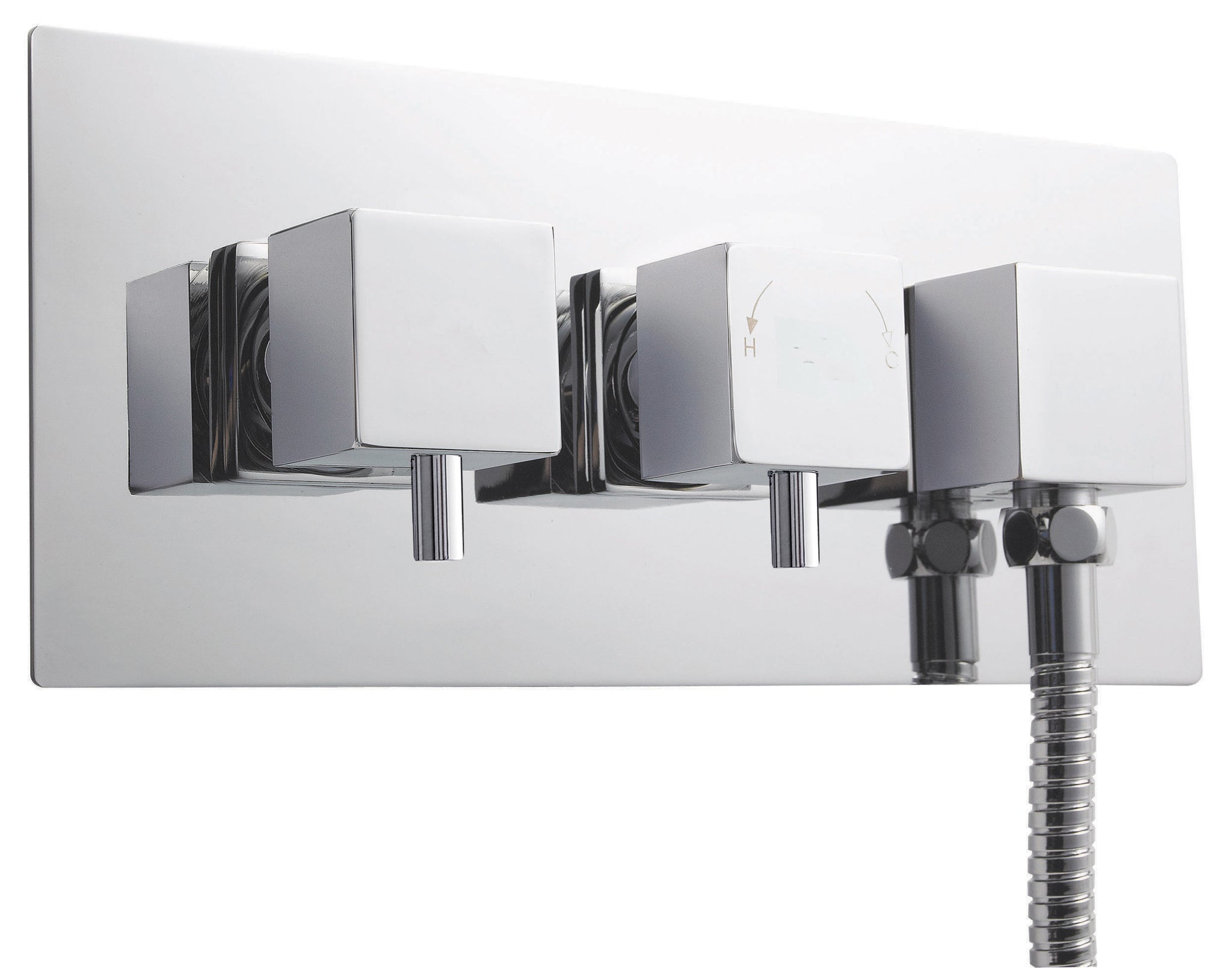 NUIE Twin Thermostatic Shower Valve With Diverter