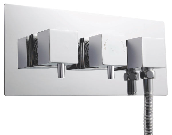 NUIE Twin Thermostatic Shower Valve With Diverter