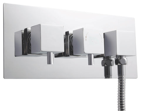NUIE Twin Thermostatic Shower Valve With Diverter
