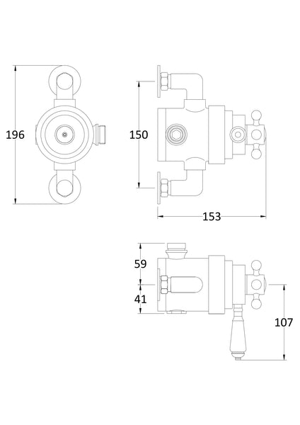 NUIE Dual Thermostatic Shower Valve