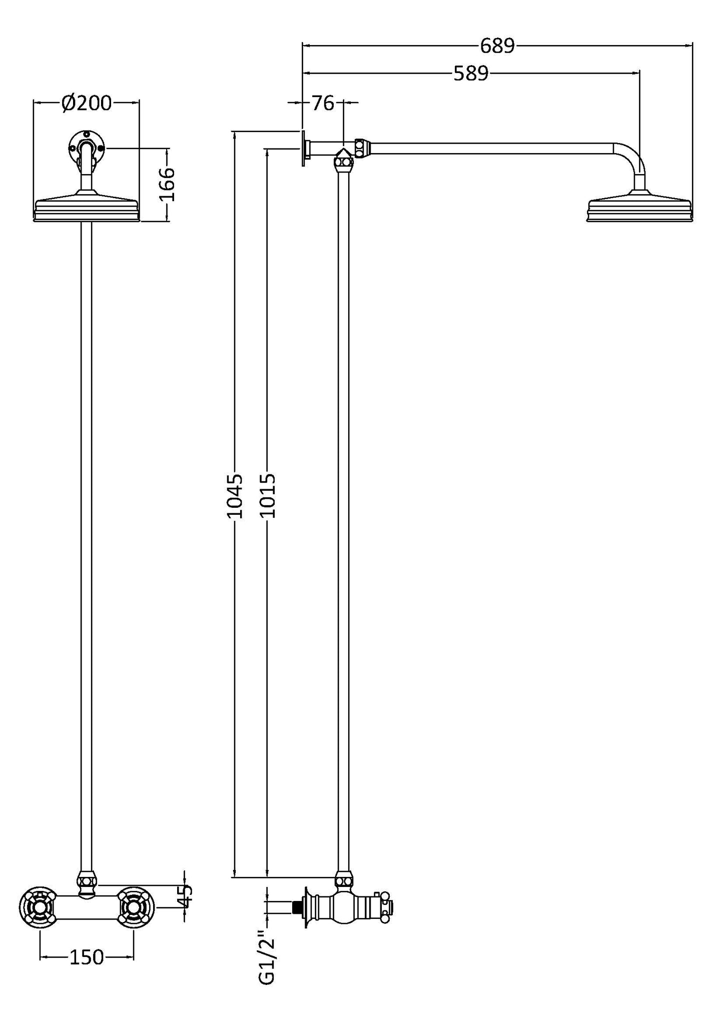 Hudson Reed Traditional Thermostatic Shower Valve & Kit