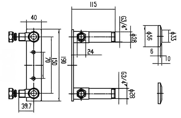 NUIE Fast-Fit Bracket for Bar Thermostats