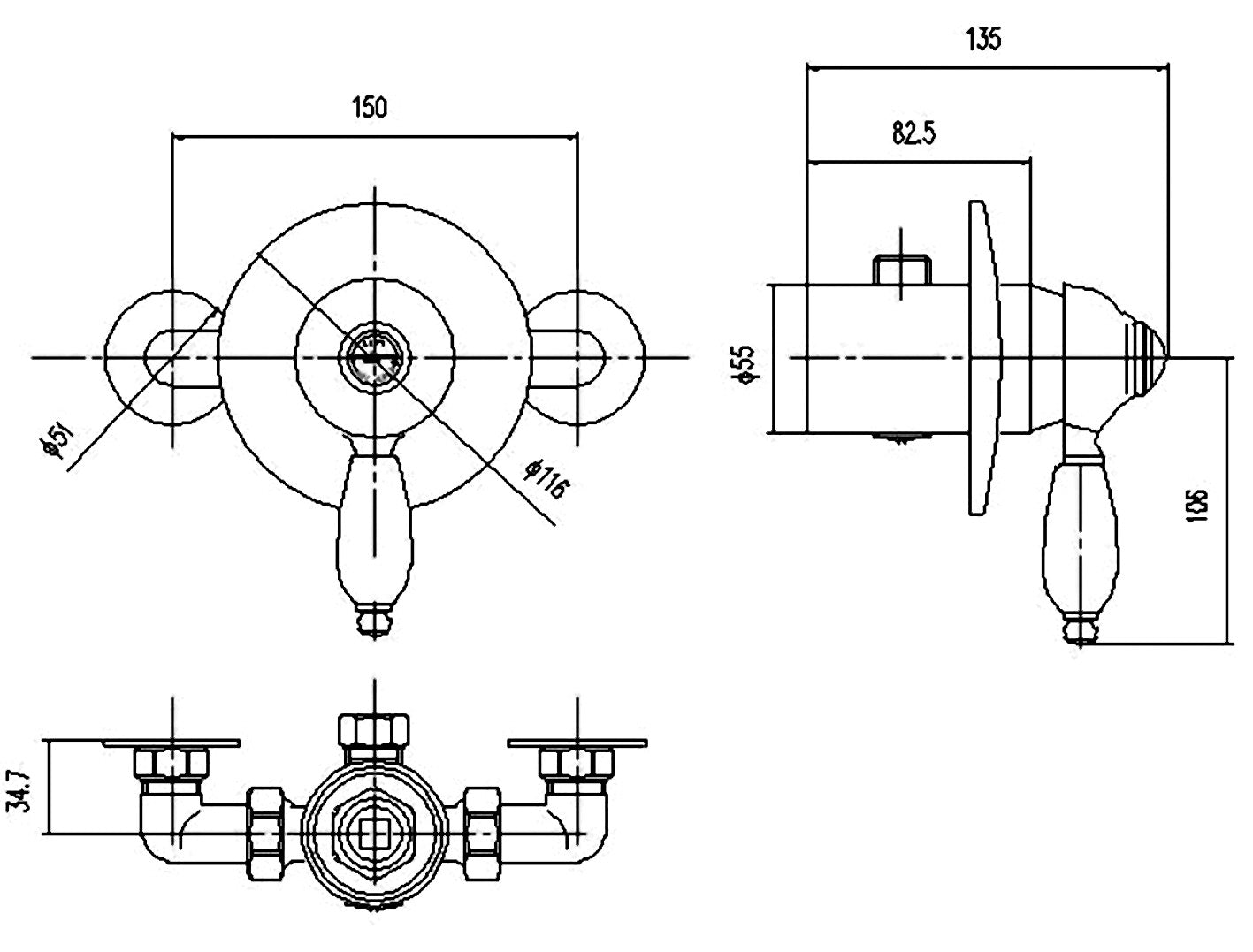 NUIE Manual Shower Valve