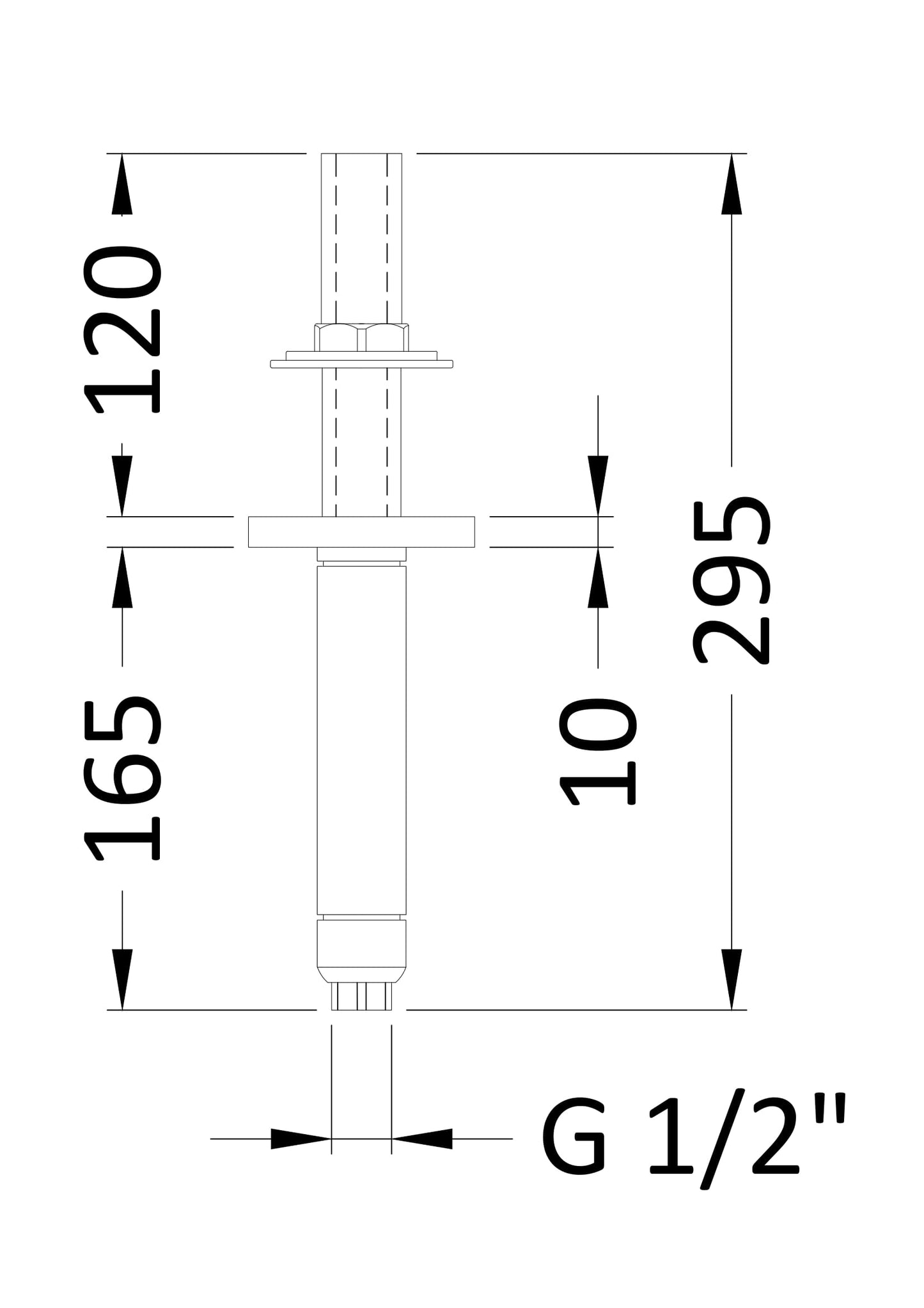 Hudson Reed Ceiling-Mounted Arm