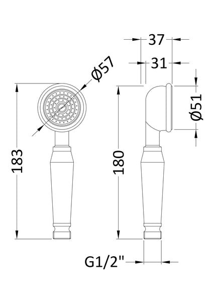 Hudson Reed Small Traditional Handset