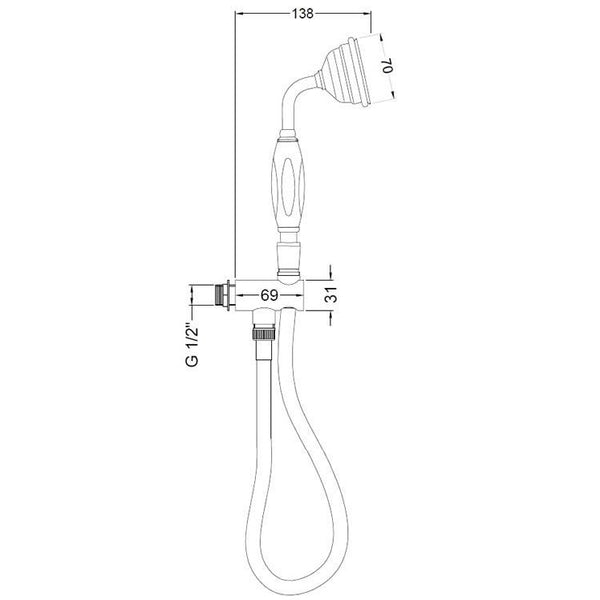 Hudson Reed Traditional Wall Mounted Hand shower Set