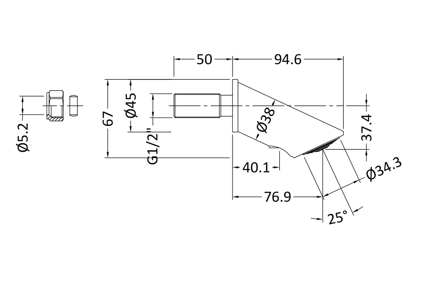 NUIE Concealed Anti-Vandal Fixed Head